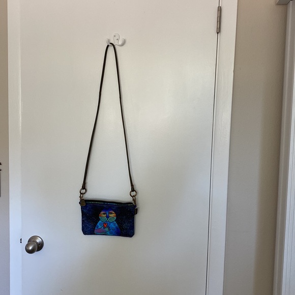 Feline Friends Laurel Burch Cat 8.5"x6" Purse Cross-Body Bag Handbag - Picture 7 of 7